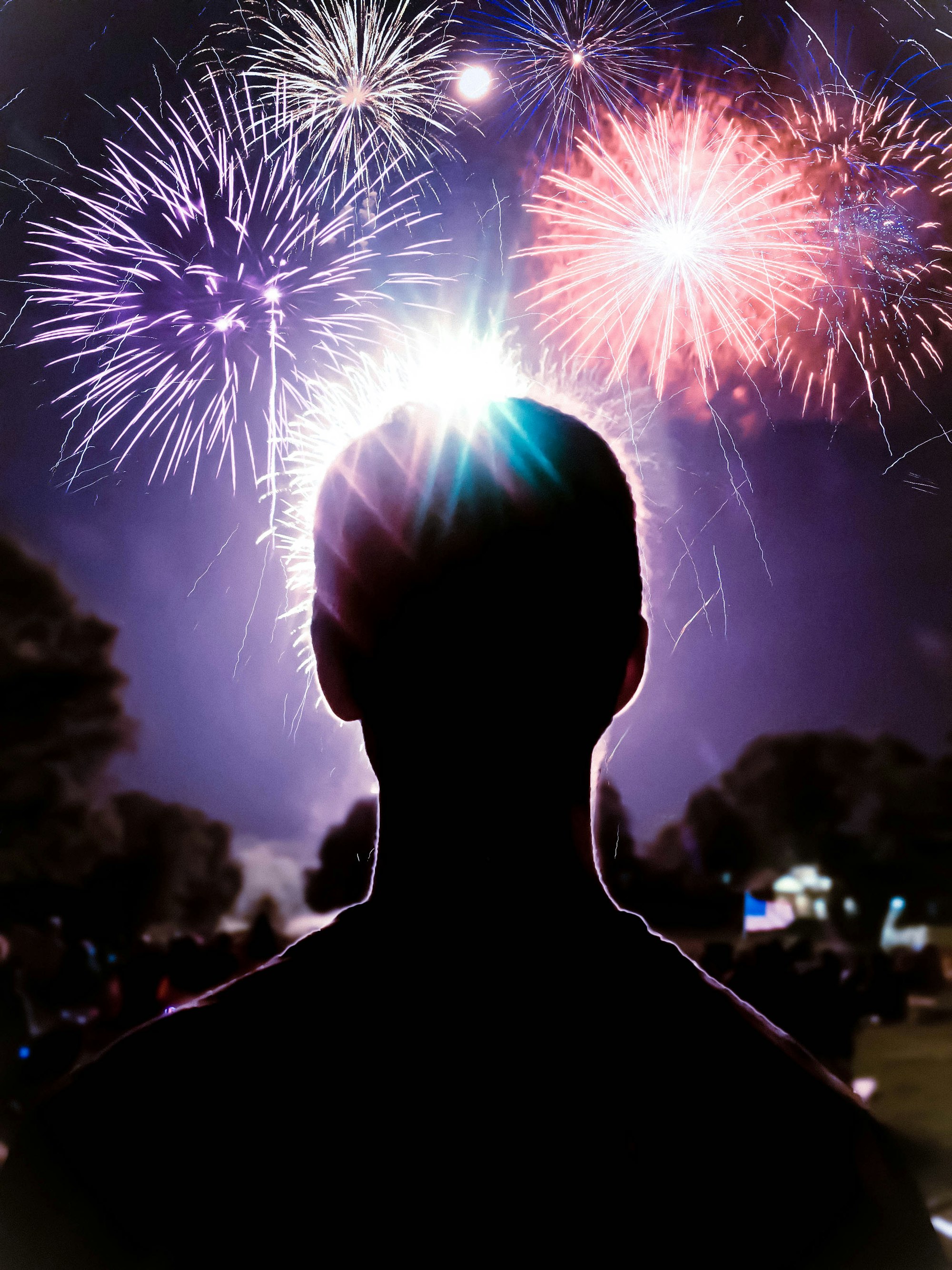 Everyone’s favorite part of a firework’s show is the finale - I captured my younger brother enjoying the lights.