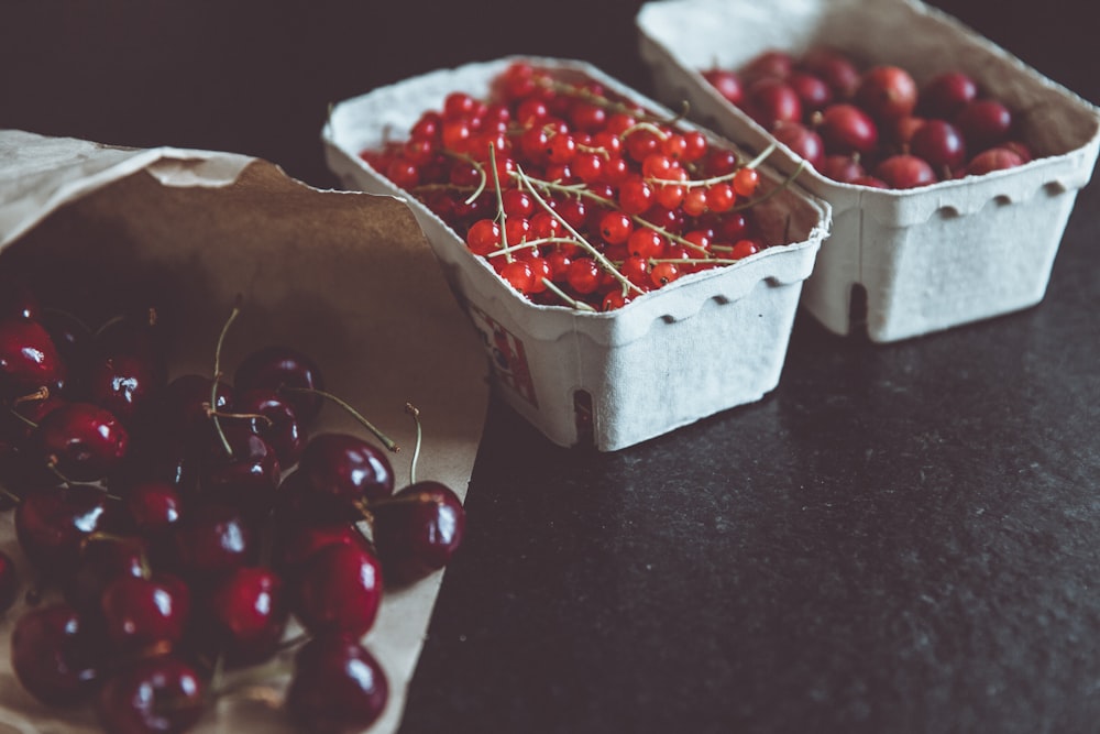 red cherries on cases