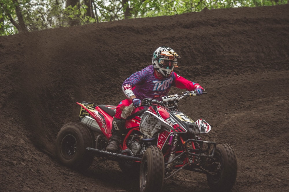 man riding ATV