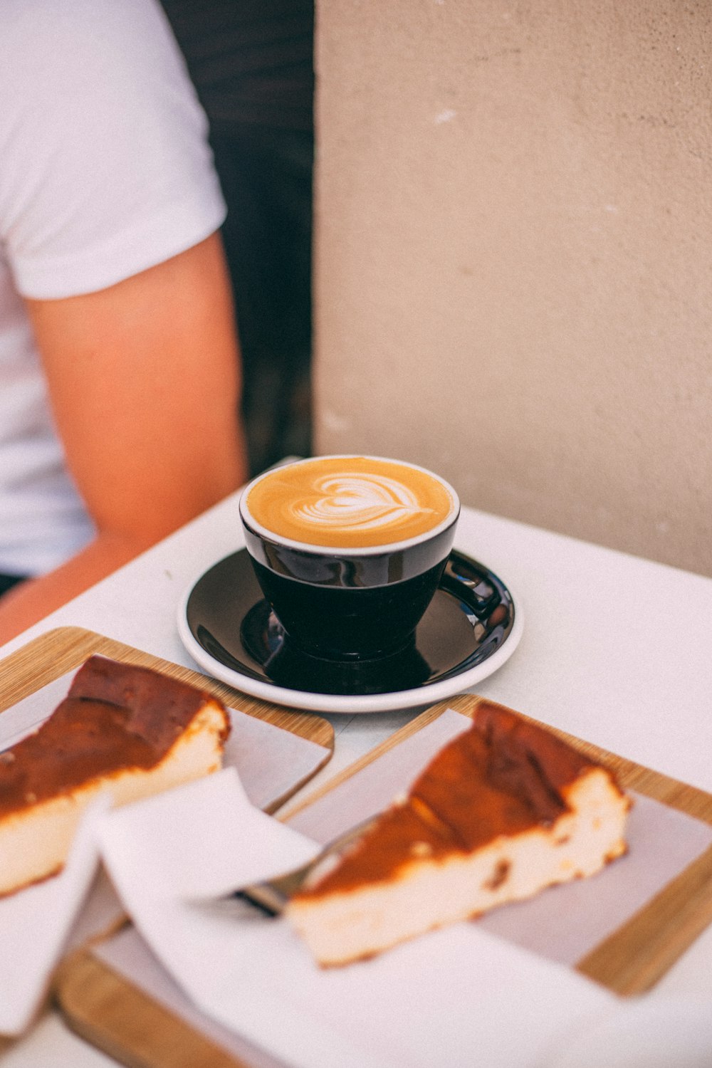 heart cappuccino on cup