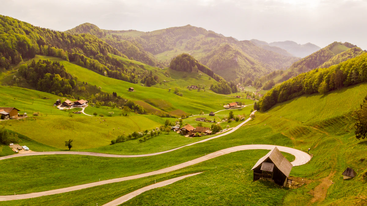 Alpine hiking trail
