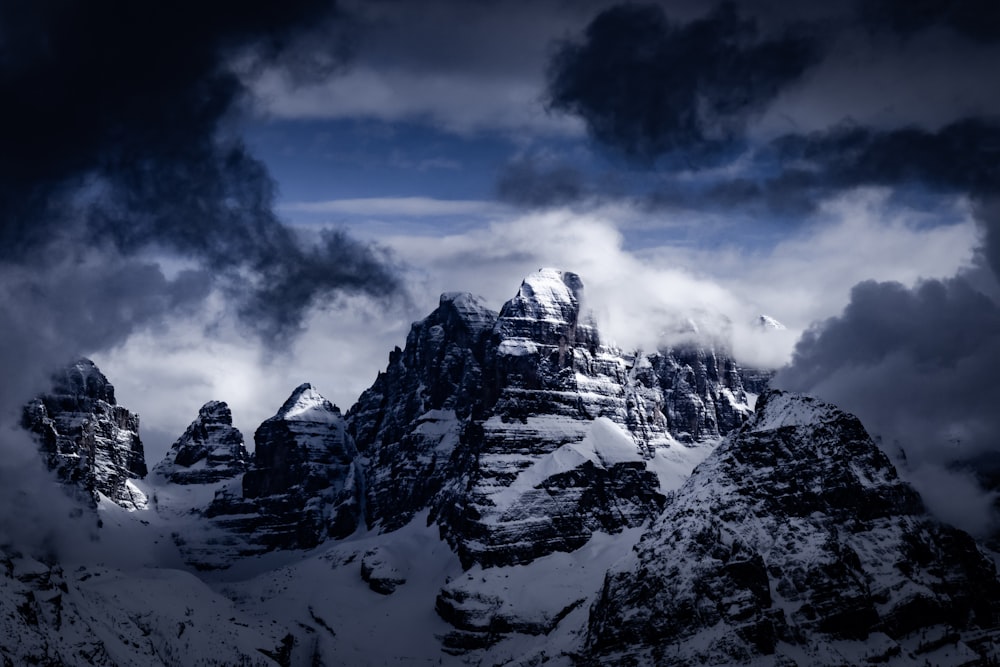 landscape photo of mountain with snow