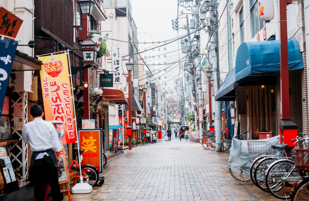 alley between cafes