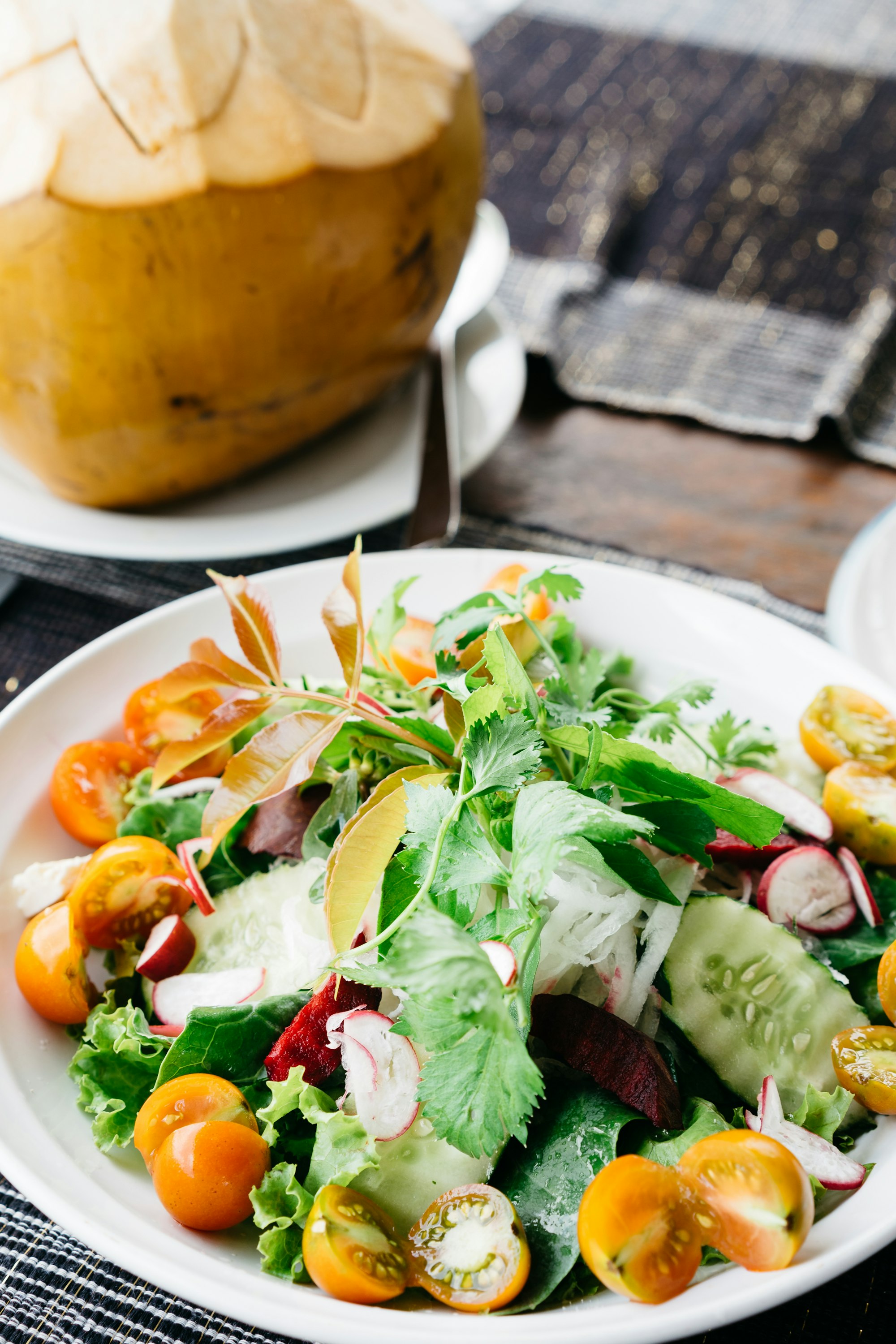 Organic Salad on a Balinese farm