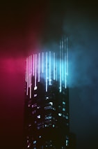 lighted building during nighttime