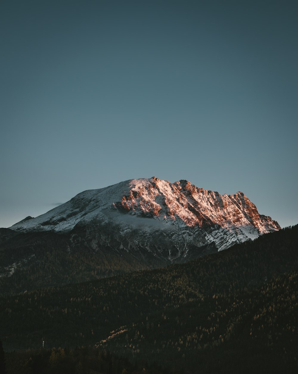 landscape photography of snowy summit