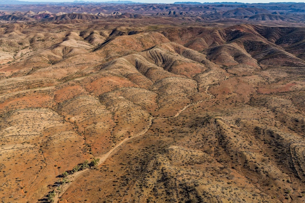 aerial photography of desert