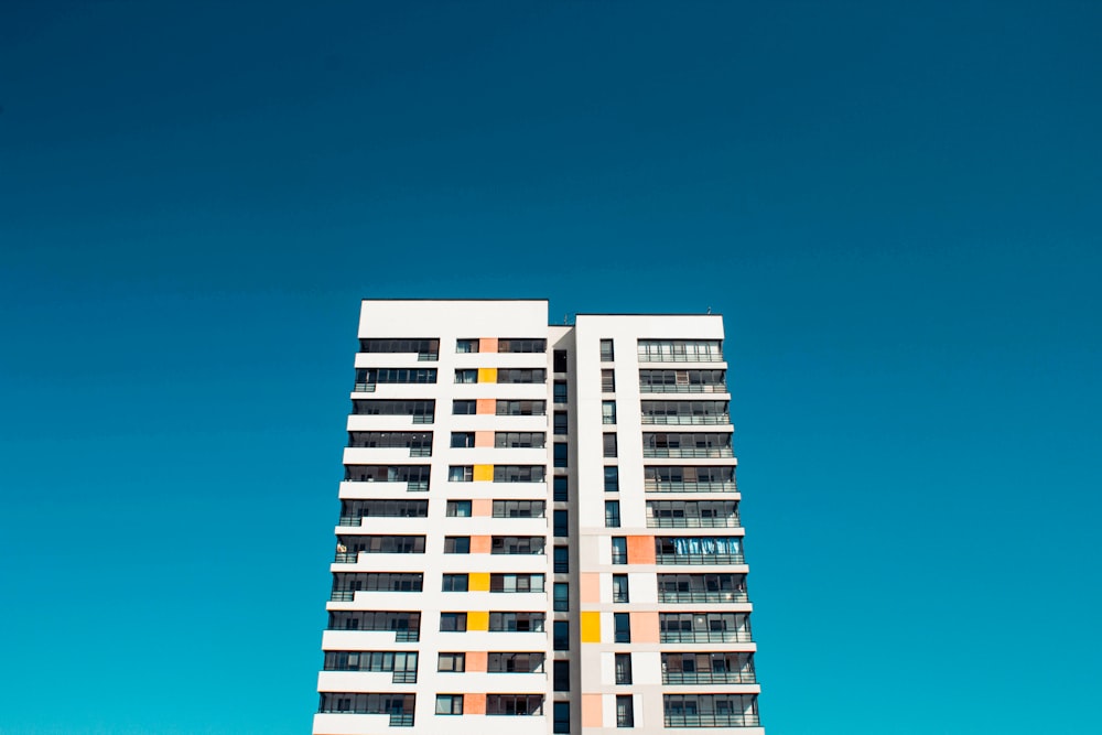 worm's-eye view of building