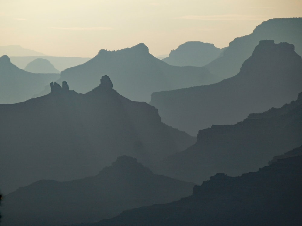 silhouette of mountains