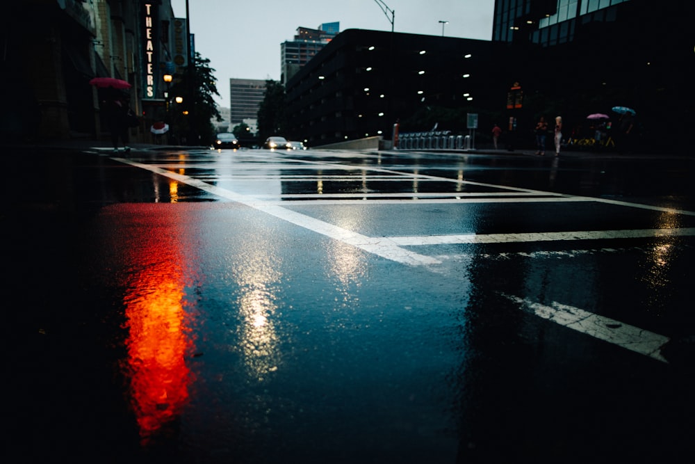 black asphalt road