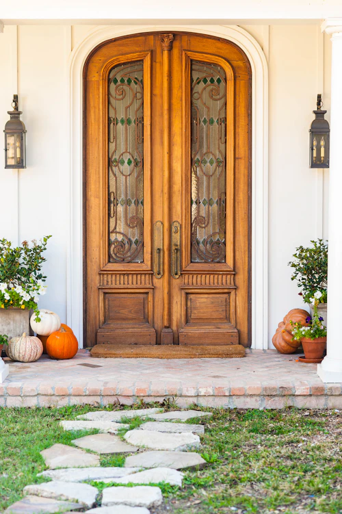 Close-up of a door edge against its frame