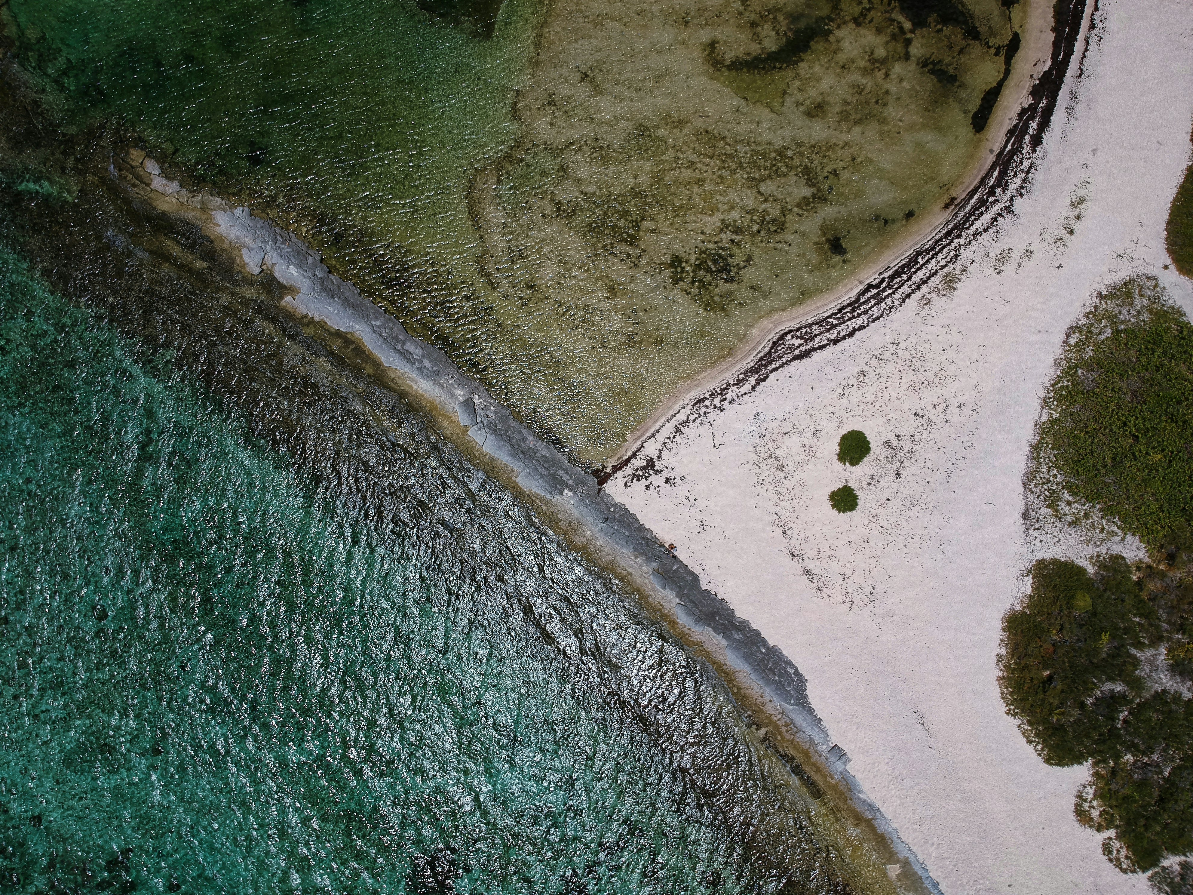 bird's eye view photography of coast line