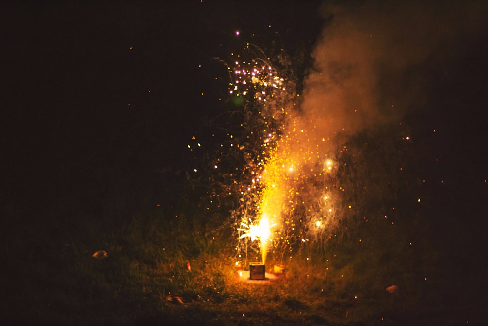 photo of lit firecrackers