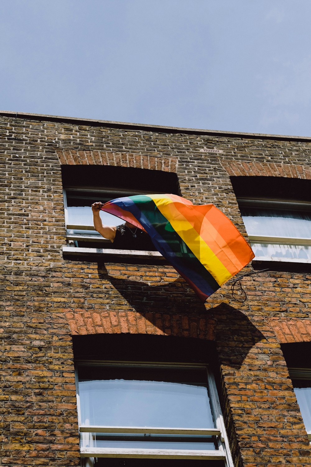 person holding flag