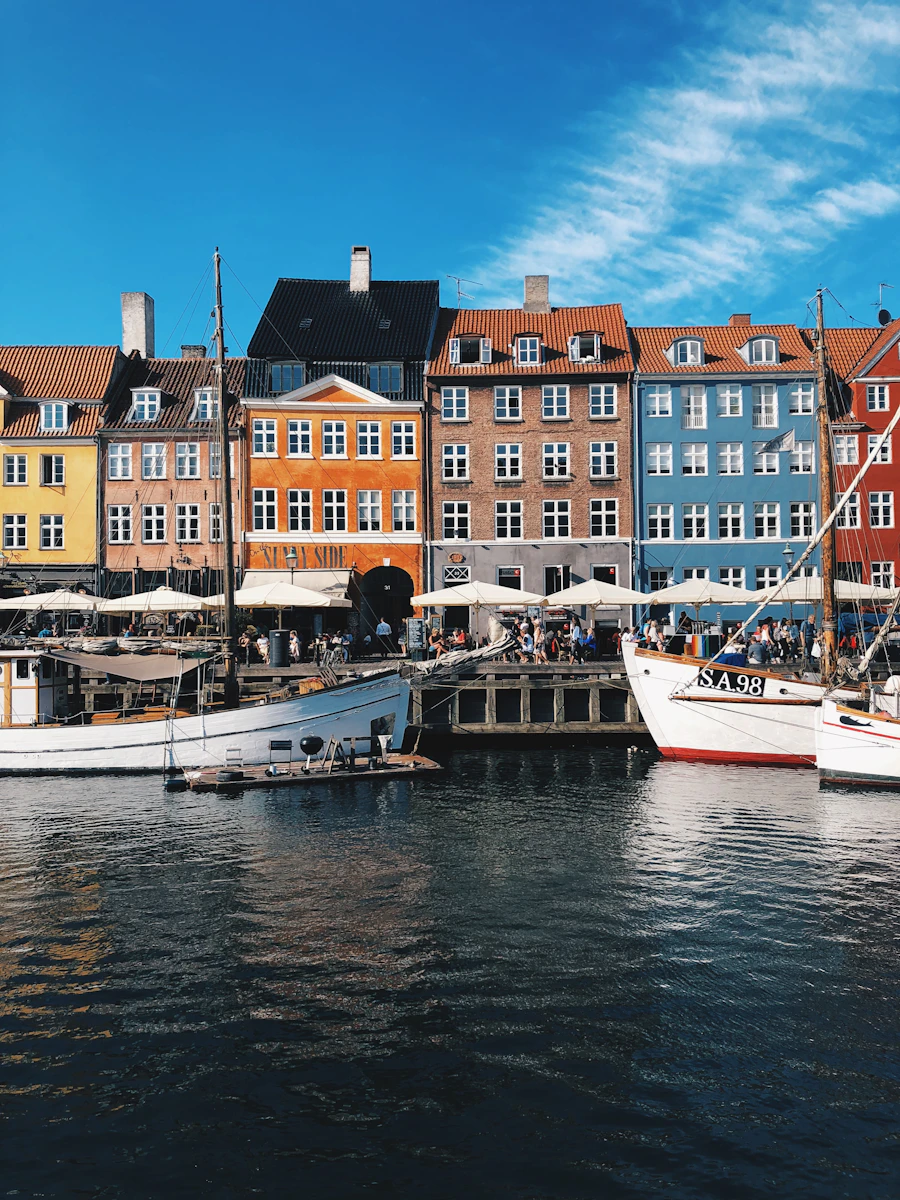 Kanal og gade i København med gamle bygninger