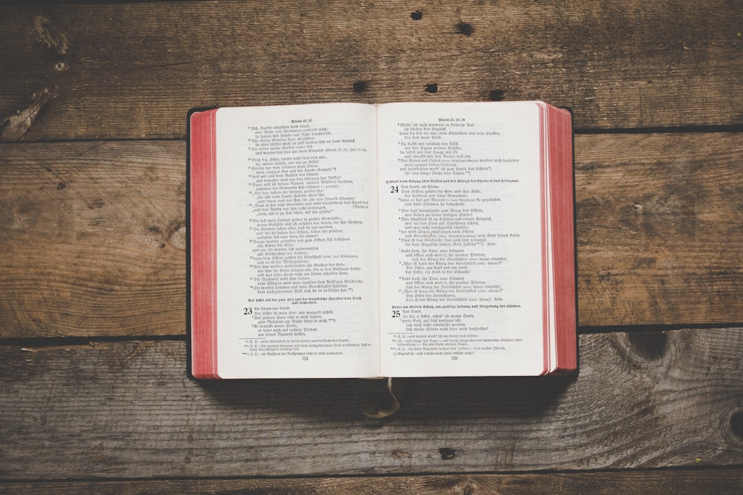 Nice picture of an old german Bible. I really like the combination of old books and this rustic wooden boards.