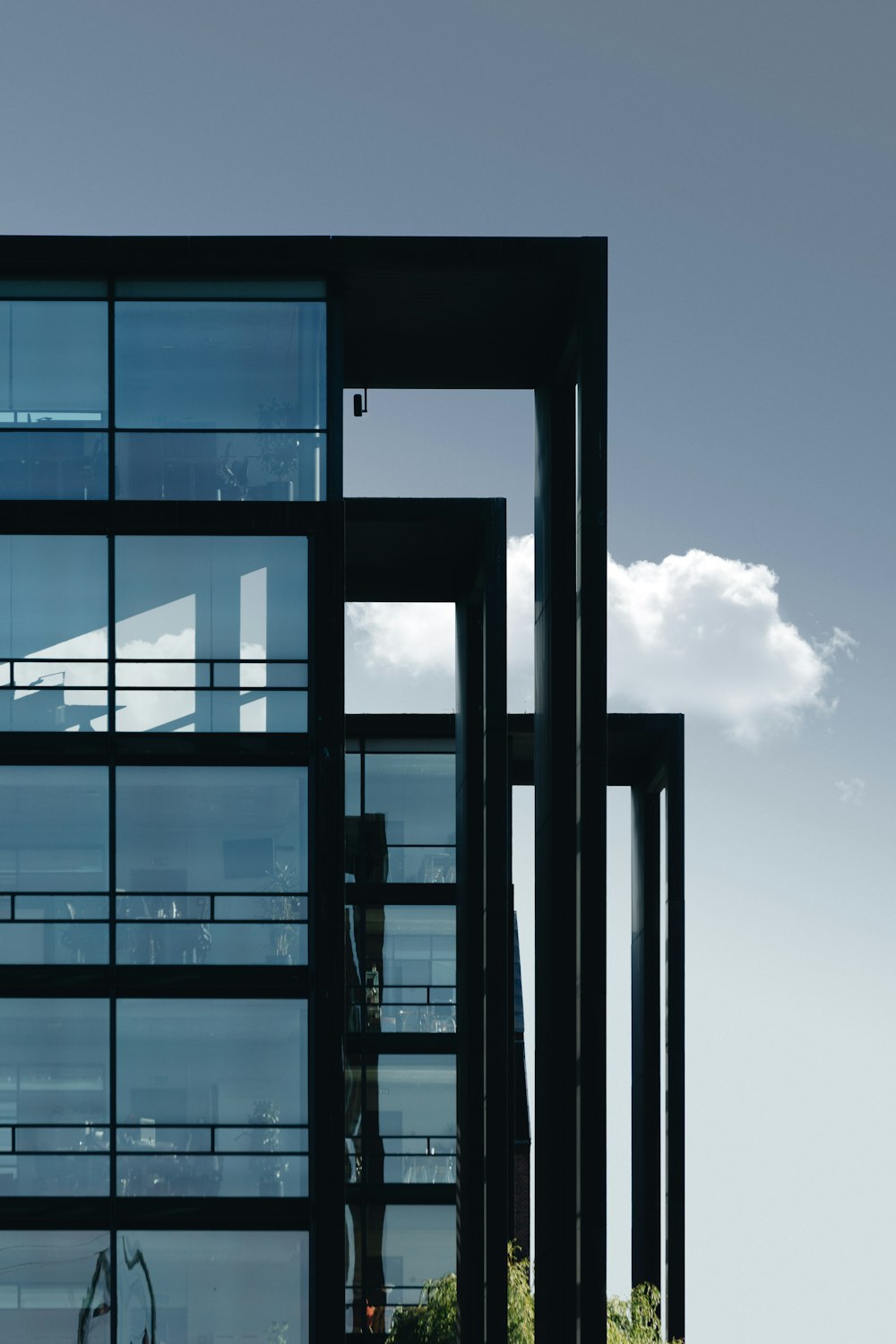 architectural photo of black high-rise building