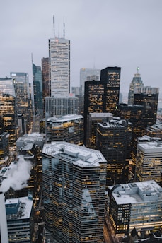 aerial photography of buildings