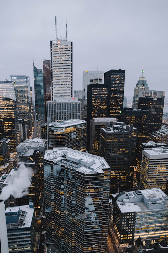 aerial photography of buildings in Financial District Canada