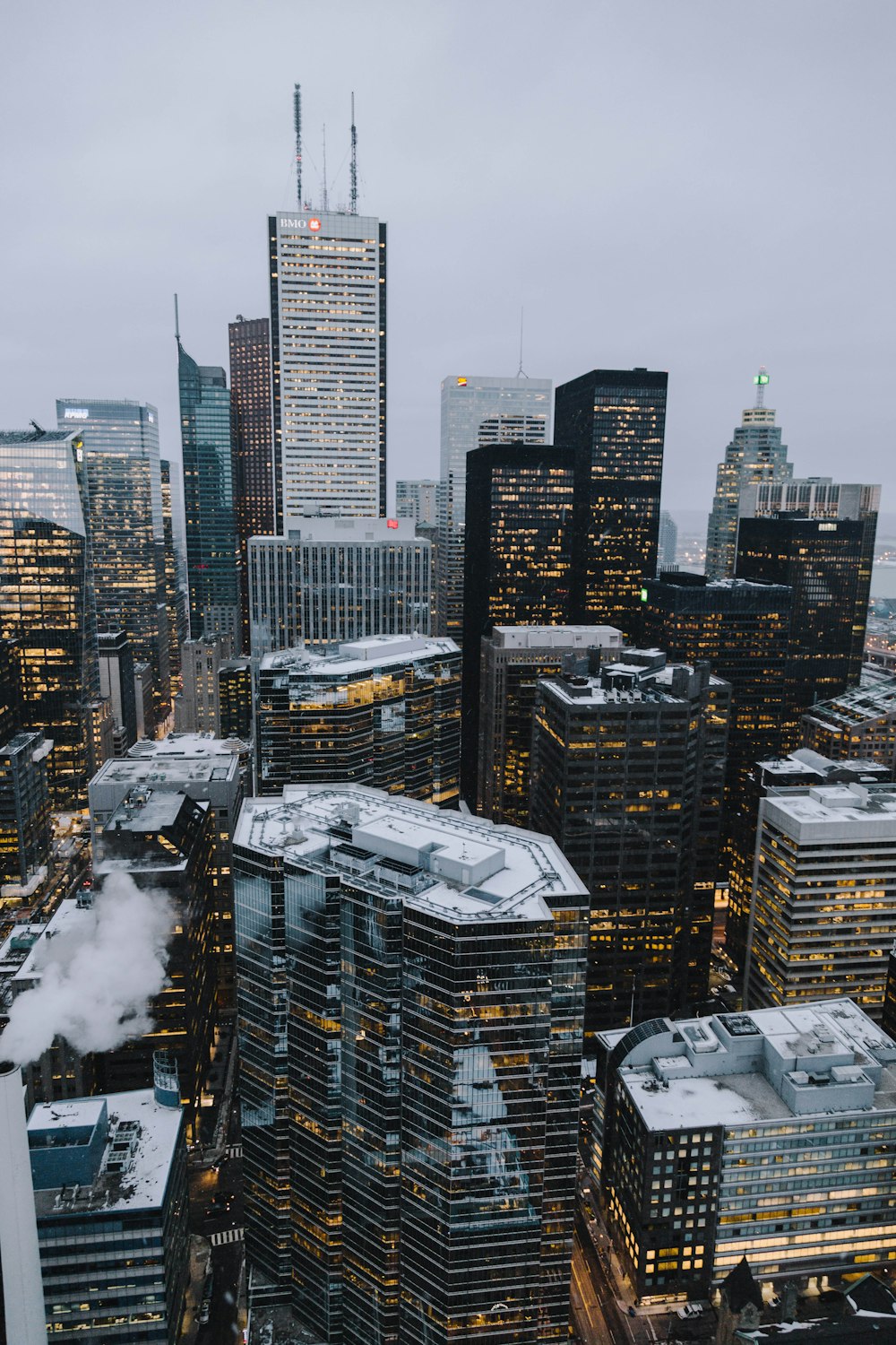 aerial photography of buildings