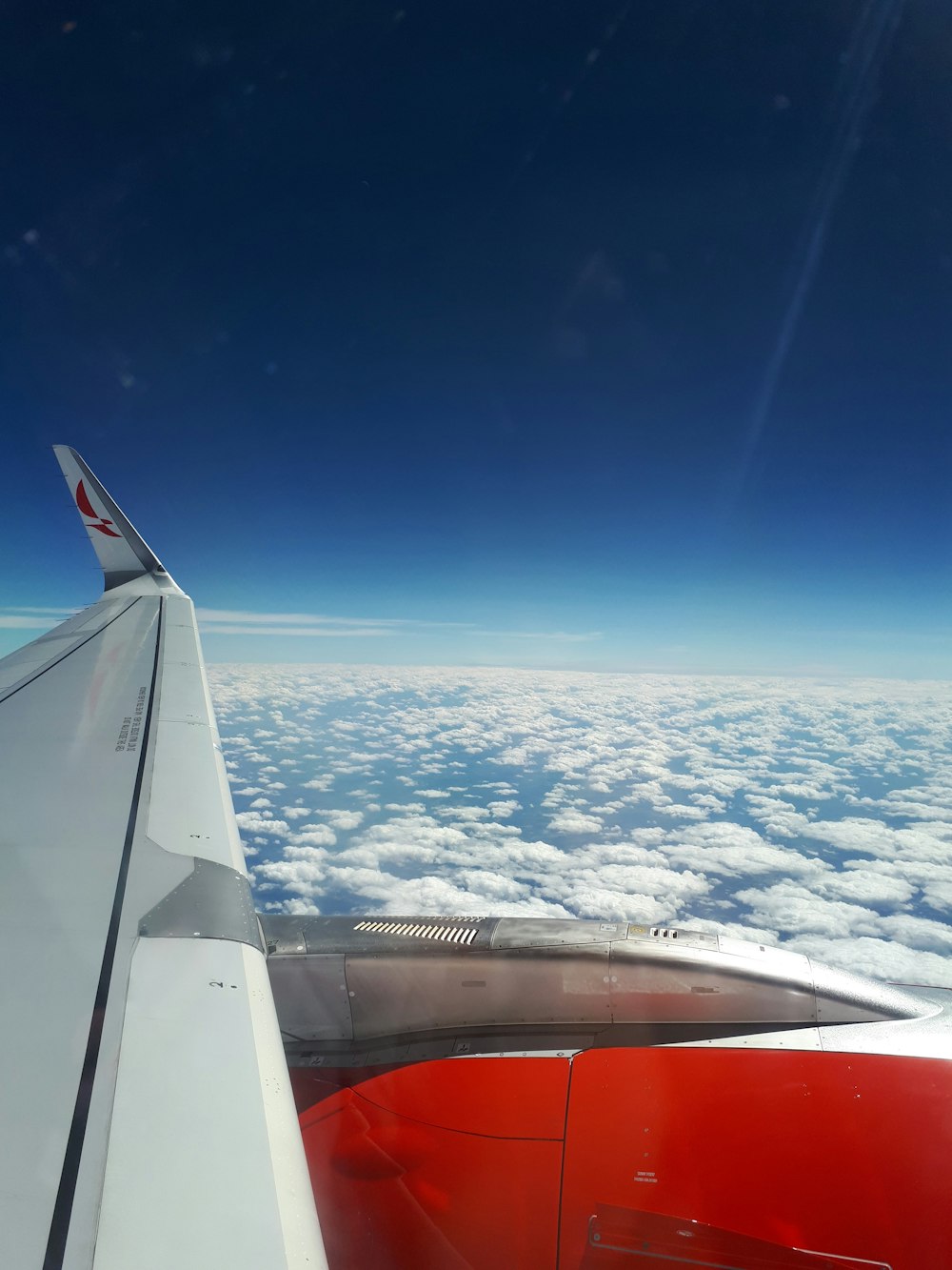 high angle view photography of airplane