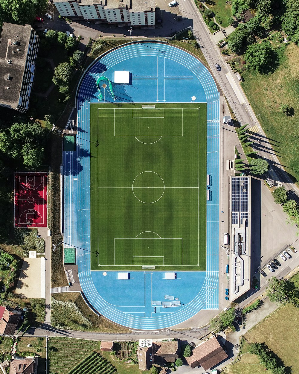 aerial photography of American football stadium at daytime