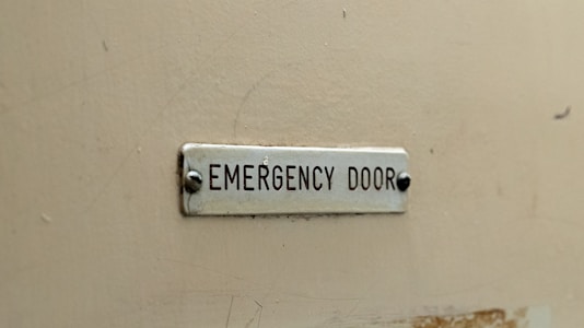 Emergency Door signage