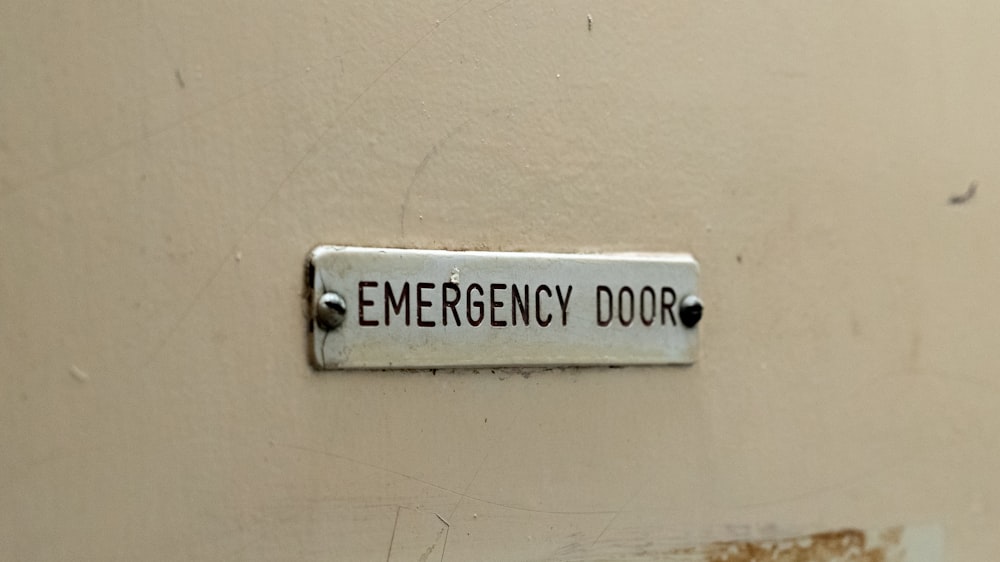 Emergency Door signage