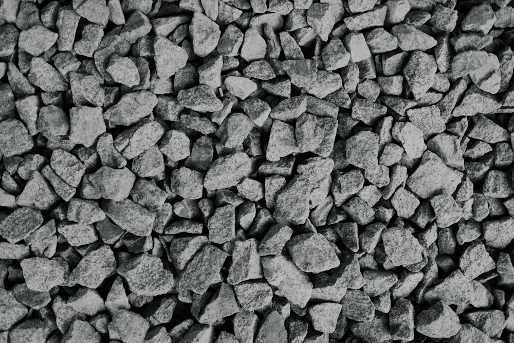 Stockpile of crushed recycled concrete