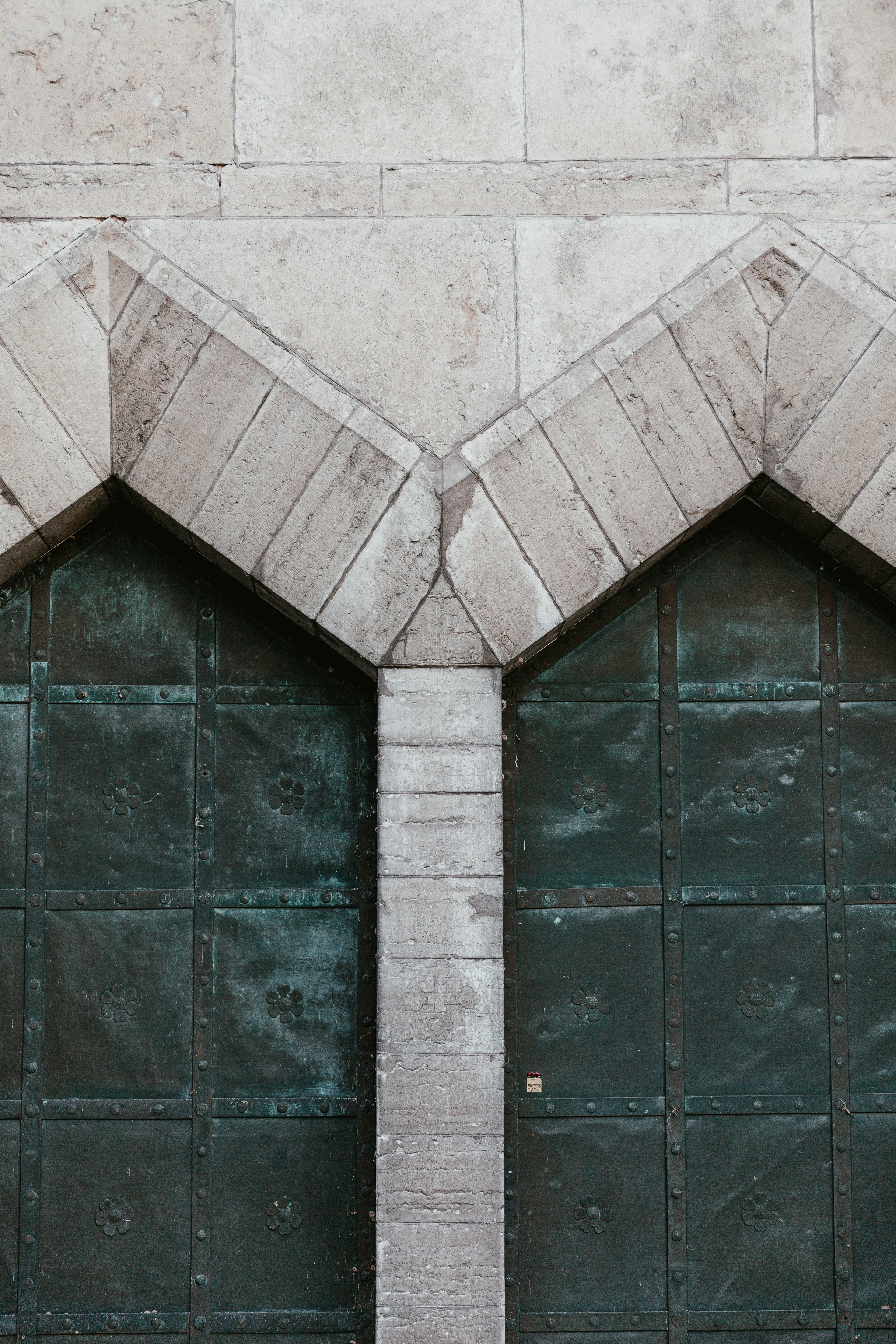 closeup photo of black doors