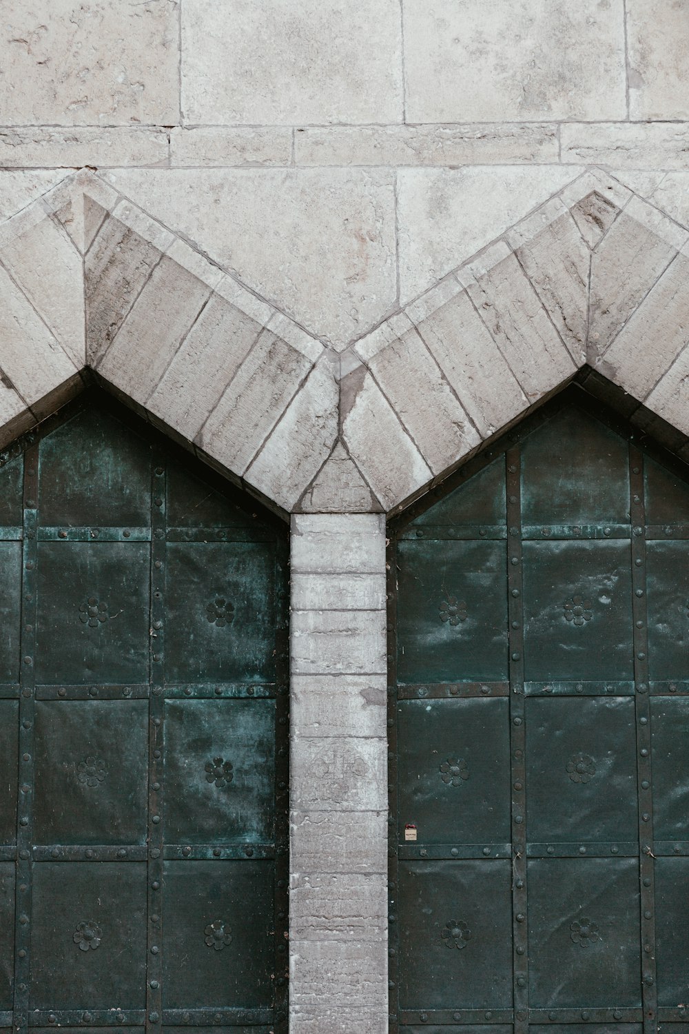 closeup photo of black doors