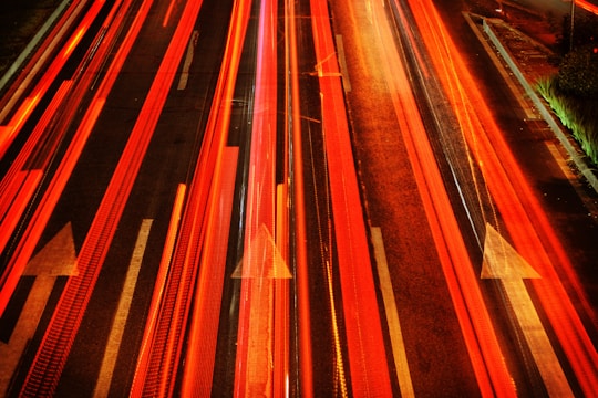 time lapse photography of road during nighttime