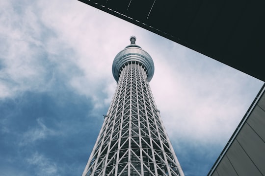 closeup photo of tower in Tokyo Skytree Japan