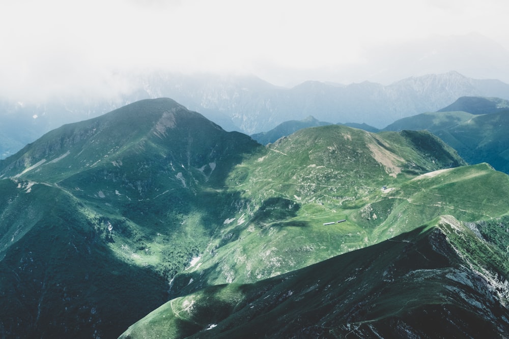 green and brown mountains