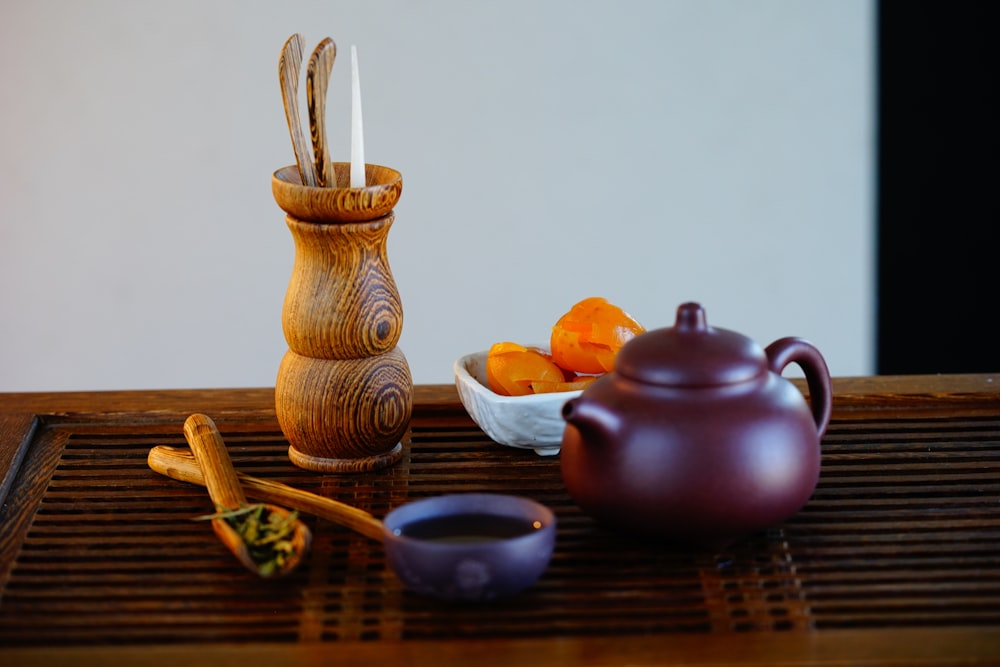 brown teapot