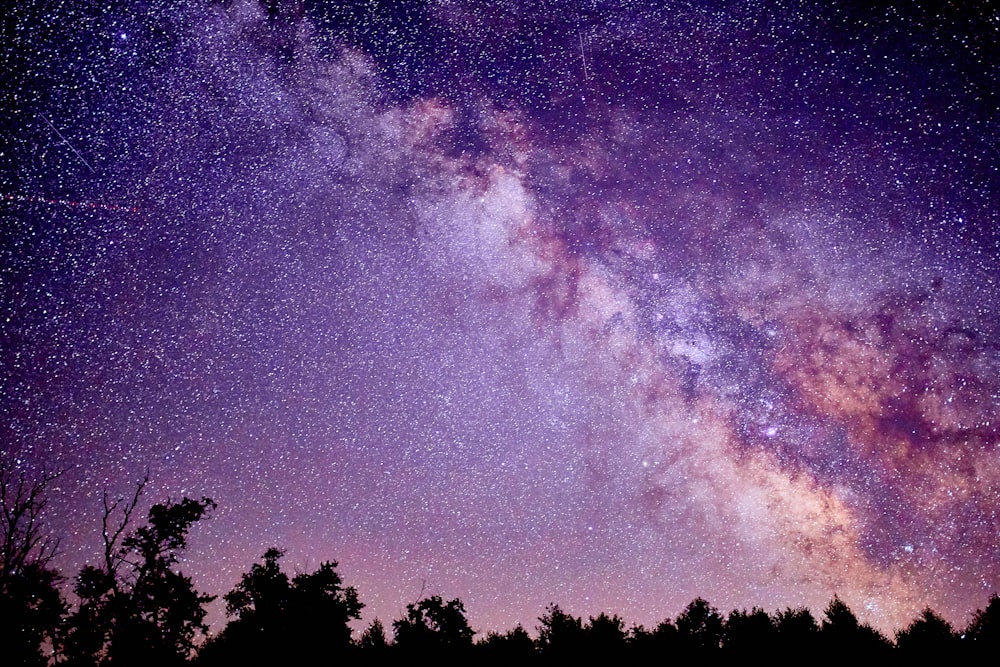 purple and black skies