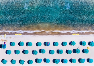 bird's eye view of seashore