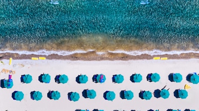 bird's eye view of seashore