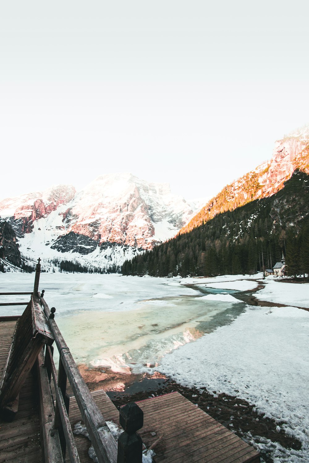 mountain covered with snow