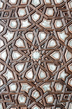 a close up view of a metal structure