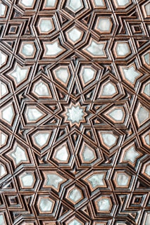 a close up view of a metal structure