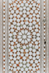 white and brown door