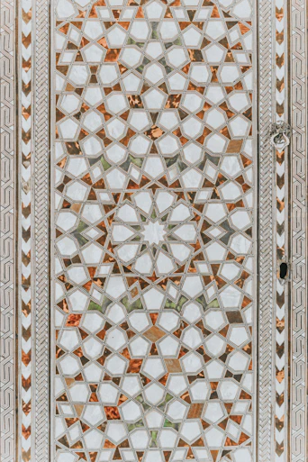 white and brown door