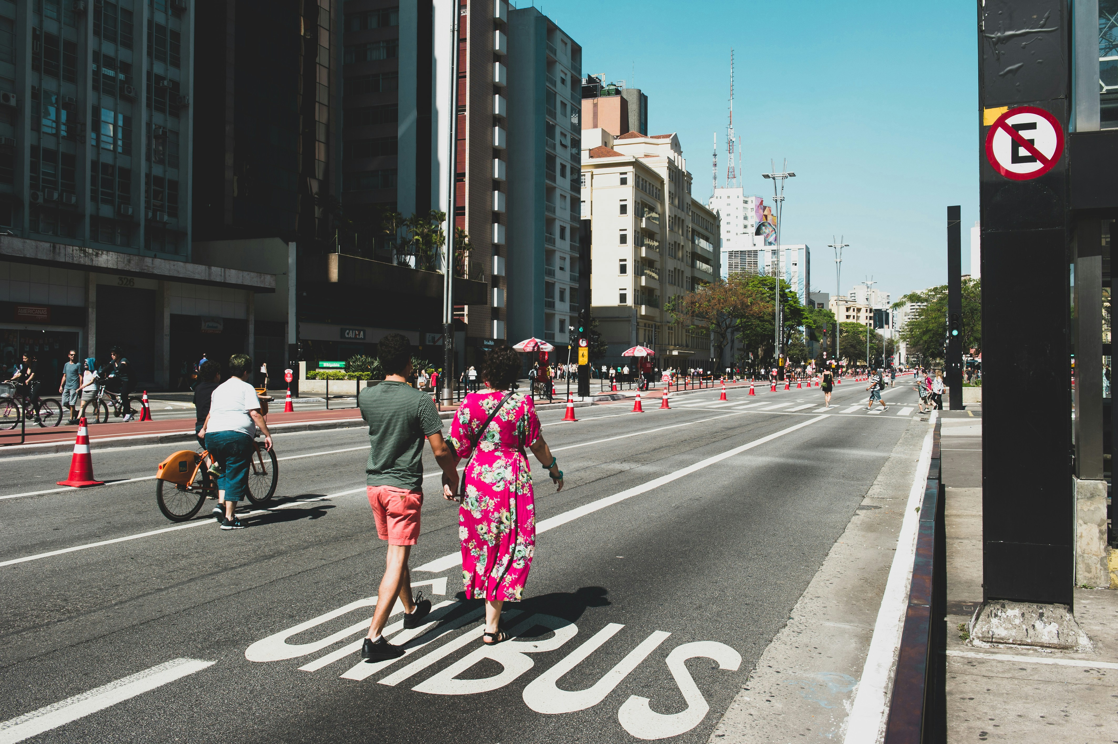 São Paulo, Brazil - Sundays, Sao Paulo gets relaxed and full of beautiful people. Paulista Ave, one of the most liveliest avenues in the town, becomes, peaceful and full of people living their life, an utopic life.