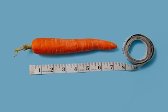 orange carrot on blue surface