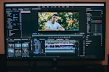 turned on LG flat screen monitor