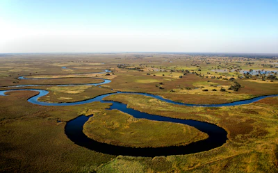 Aerial of the Okavango, Botswana
