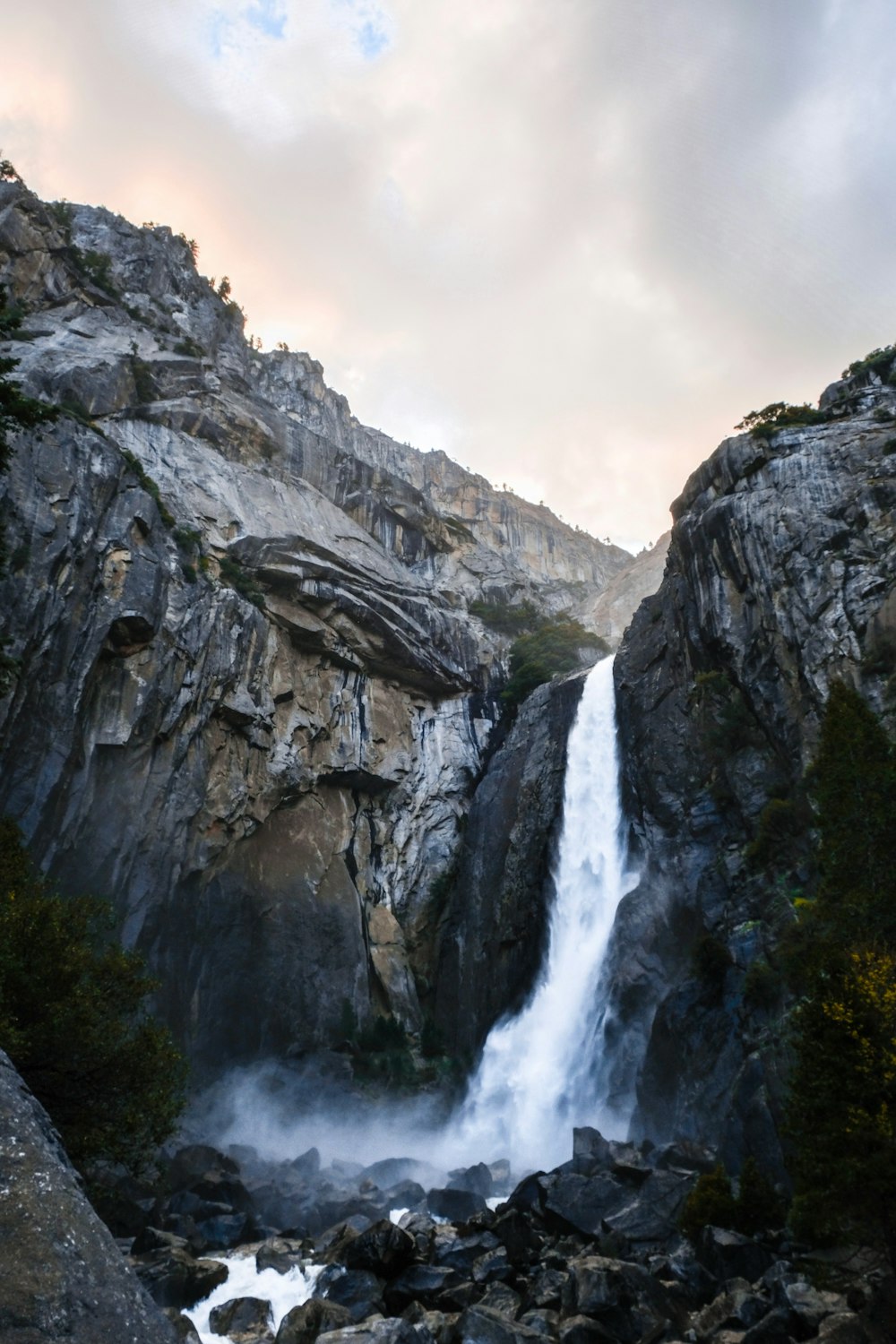 landscape photography of waterfalls