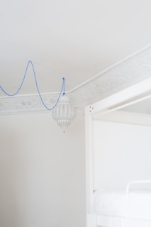 white pendant lamp turned off