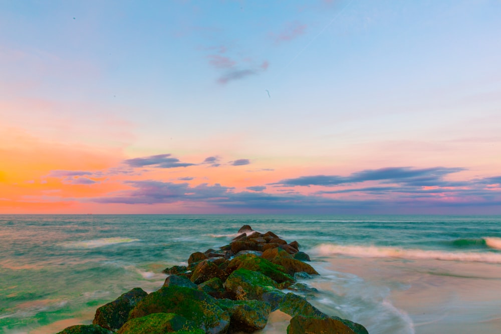 landscape photography of body of water